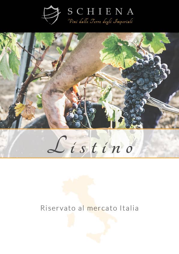 listino prodotti - schiena vini - copertina Italia